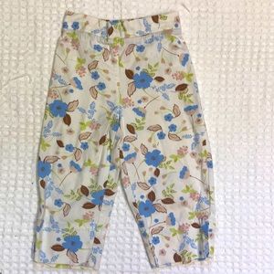Hanna Andersson floral print summer pants Sz 4
